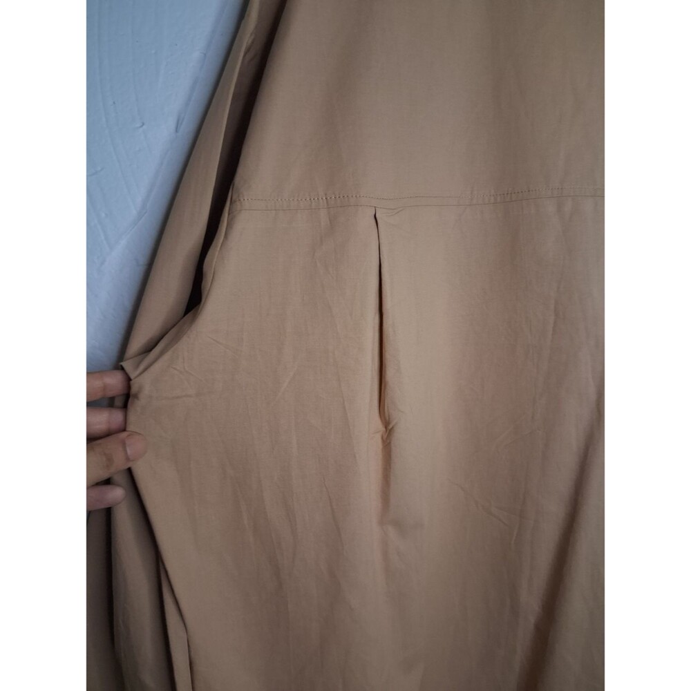 Mimosa Beige Oversized Button Down Shirt Sz S 100% Cotton Minimalist Casual Chic - Picture 6 of 10